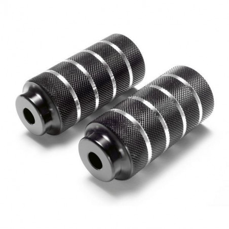 JUEGO REPOSAPIES ALUMINIO DIAMETRO 50 NEGRO PARA EJE 14 MM