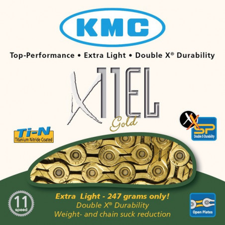 CADENA KMC X11EL ORO 11 VELOCIDADES
