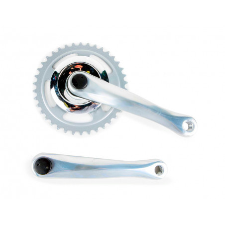 PLATO Y BIELAS PASEO ACERO 42 DIENTES