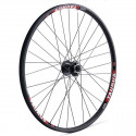 RUEDA DELANTERA 26" NEGRA BUJE SHIMANO 475 6 TORNILLOS LLANTA TAURUS
