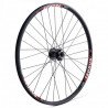 RUEDA DELANTERA 26" NEGRA BUJE SHIMANO 475 6 TORNILLOS LLANTA TAURUS
