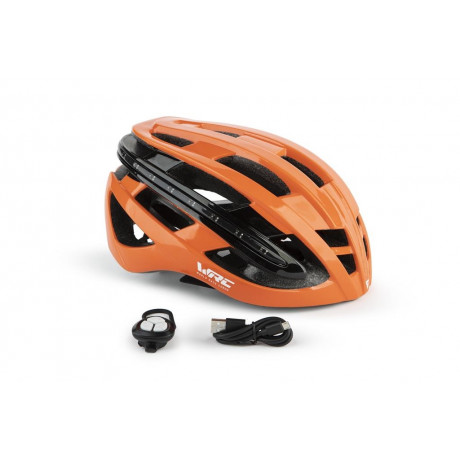 CASCO CON LUZ MTB MOD.R6 NARANJA M