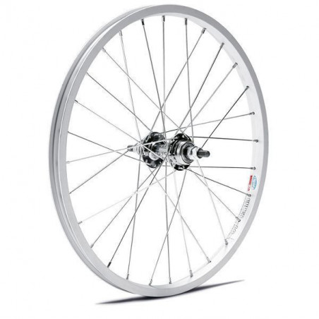 RUEDA TRASERA 20 X 1,75 - 2,125 ALUMINIO COLOR PLATA